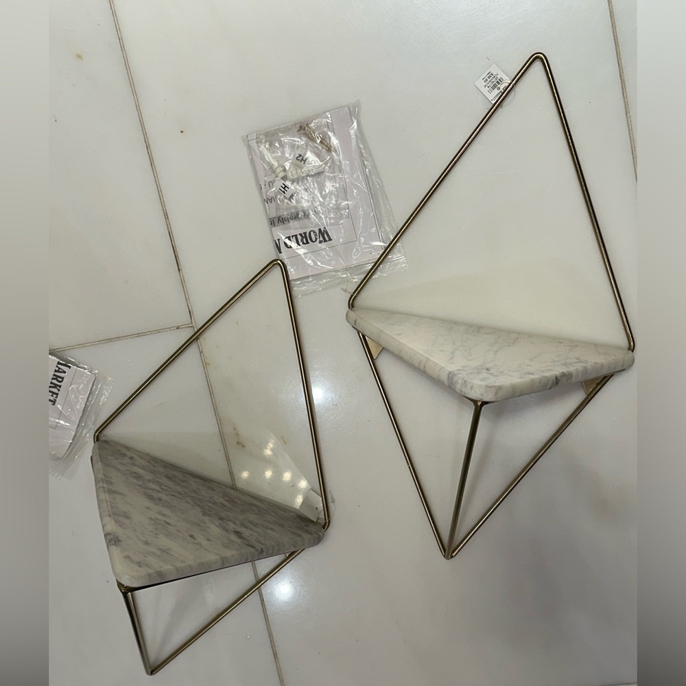 NWT Carrera Marble Shelves